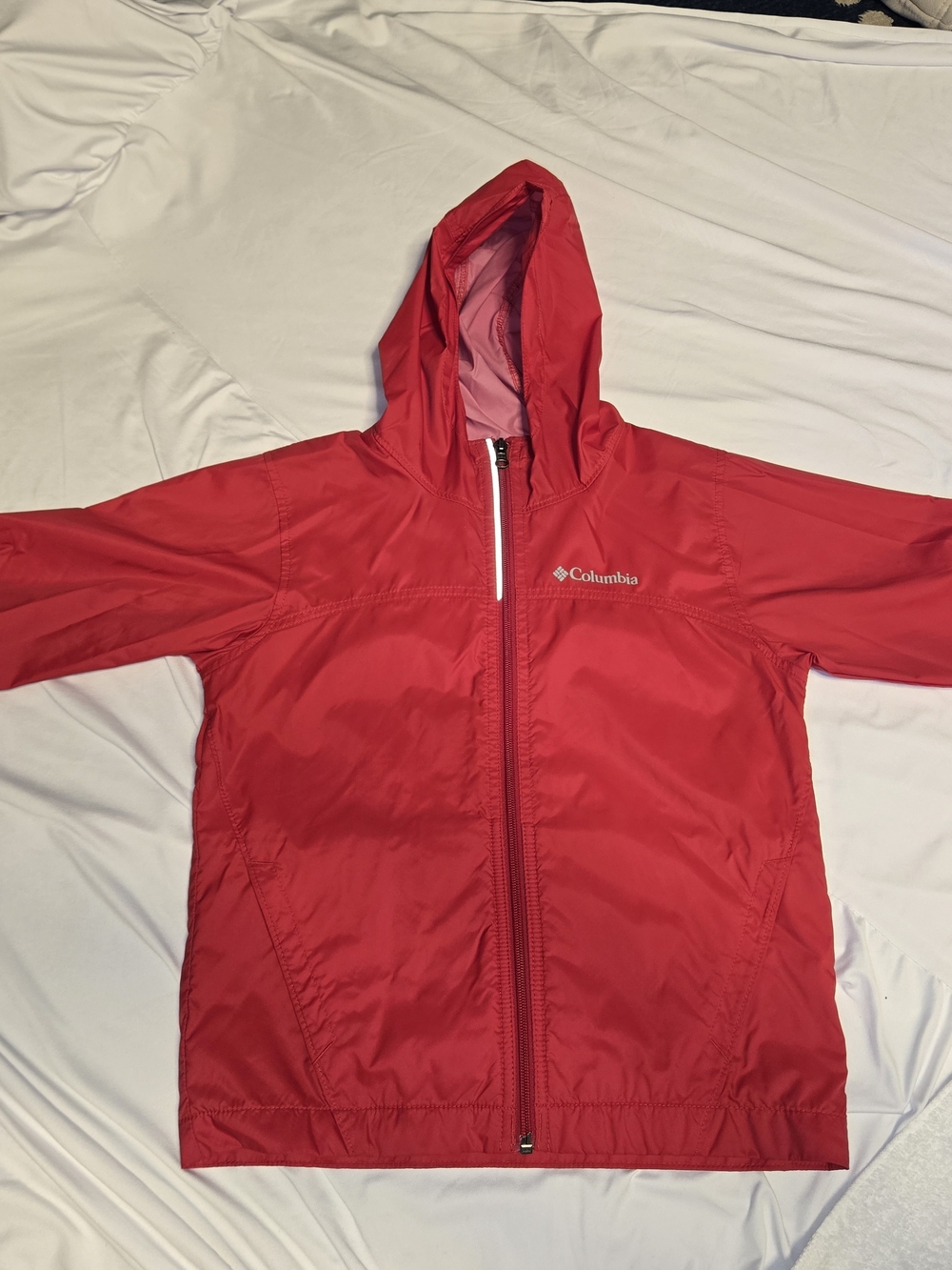 Columbia Kids' Red Hooded Windbreaker Jacket